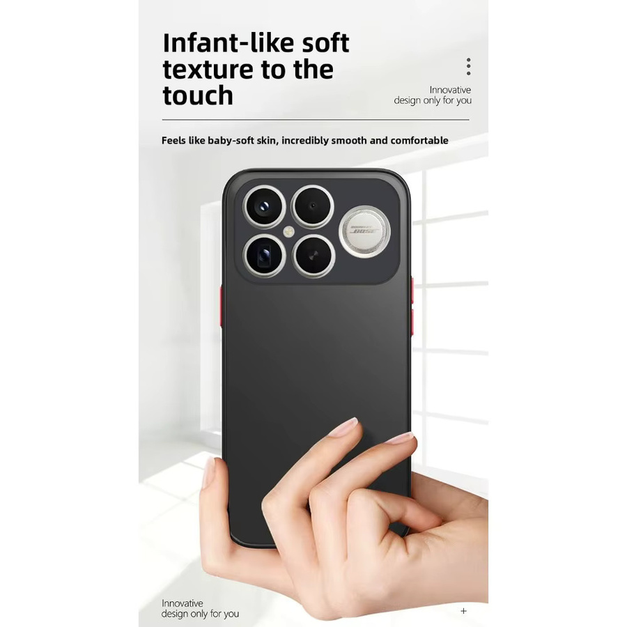 Transparente Schutzhülle mit Hautgefühl für Xiaomi POCO F8 Ultra Pro und K90 Pro Max, stoßfeste und schlanke Handyhülle in Schwarz - Bild 2