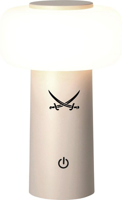 Dimmbare LED-Akku-Tischleuchte in Beige mit Touch-Funktion und IP44-Schutz - Bild 1