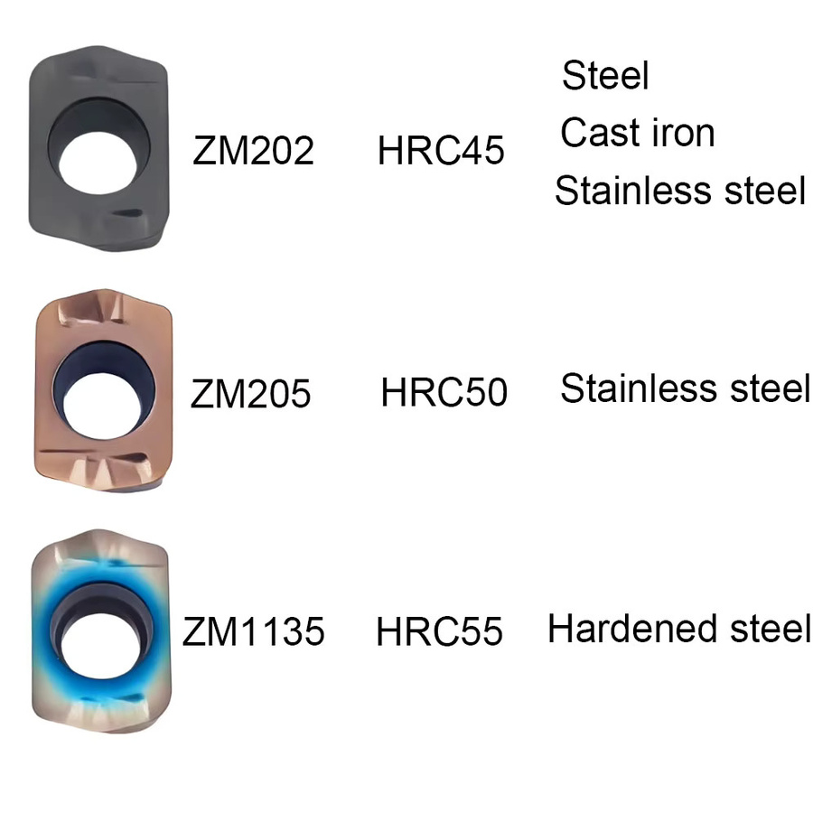 ZIMICNC 10er Set CNC Hartmetall Wendeschneidplatten LNMU 010210 Doppelseitig für Schnelldrehverfahren - Bild 2