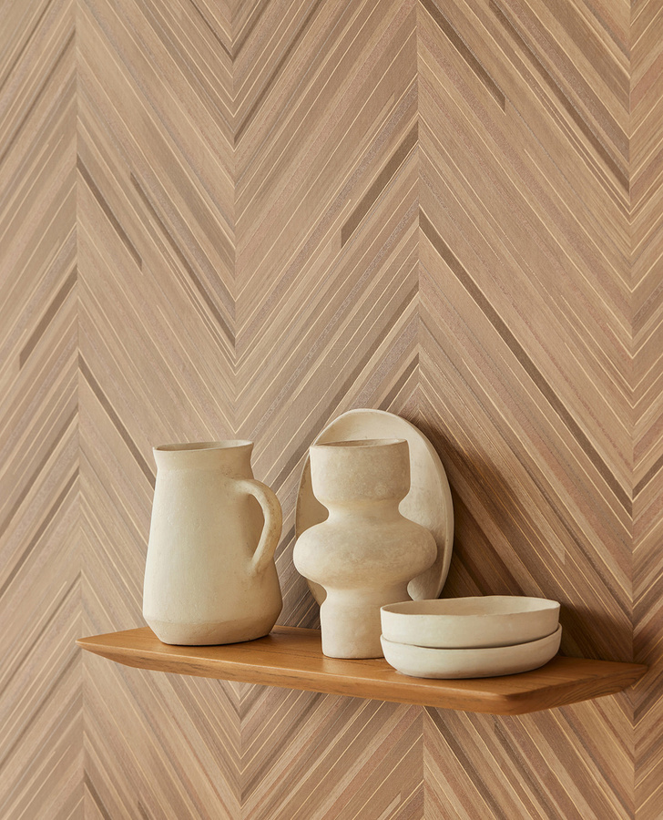 Eijffinger Tapete Chevron Geometric Modern in Braun und Beige (Non-Woven) - Bild 1