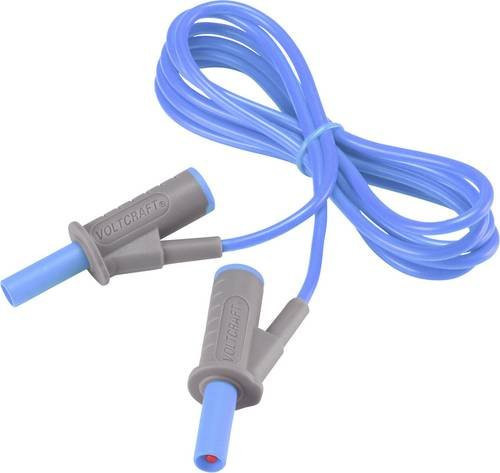 Voltcraft MSB-501 Sicherheits-Messleitung mit 4mm Lamellenstecker, Blau, Länge: 1,50 m - Bild 1