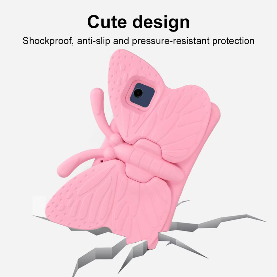 Schutzhülle AKABEILA für Samsung Galaxy Tab A7 S6 Lite 10,4 Zoll sowie Tab E 8 Zoll und 7 Zoll mit Standfunktion und Schmetterlings-Design in Grün oder Pink - Bild 2