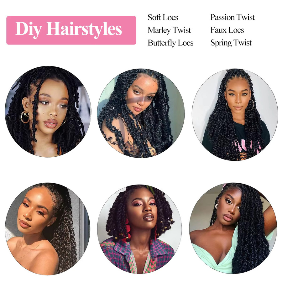 BUDABUDABUDA Afro-Kinky-Twist Haarverlängerung, 12 Zoll, Damen - Bild 4