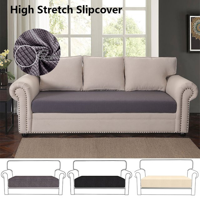 Willstar Sofa-Schonbezug aus elastischem Spandex-Stoff für Zwei- bis Drei-Personen-Sofas in Schwarz und Grau - Bild 1