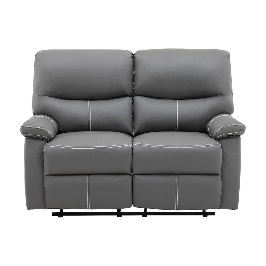 Vente-unique Relaxsofa Canby in Grau mit Kunstlederbezug, Breite: 133 cm - Bild 2