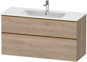 Duravit Waschtischunterschrank D-Neo in Weiß und Braun, modern und matt, B: 121 cm, T: 46,2 cm - Bild 1