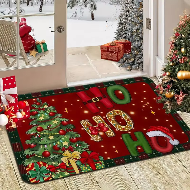 VIKAMA Weihnachtsteppich als weiche und rutschfeste Bodendekoration für Badezimmer und Eingangsbereiche - Bild 2