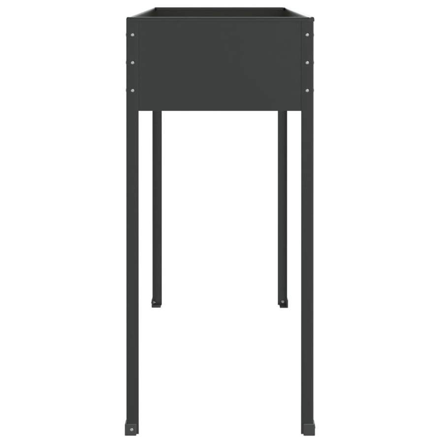 vidaXL Pflanzkübel aus Stahl in Anthrazit, B/T/H: 100,5 x 40,5 x 90 cm - Bild 3