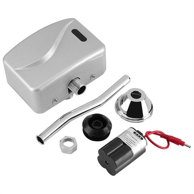 GoolRC Automatisches Urinal-Spülventil mit Sensor für die Wandmontage, Silber, Kunststoff - Bild 1