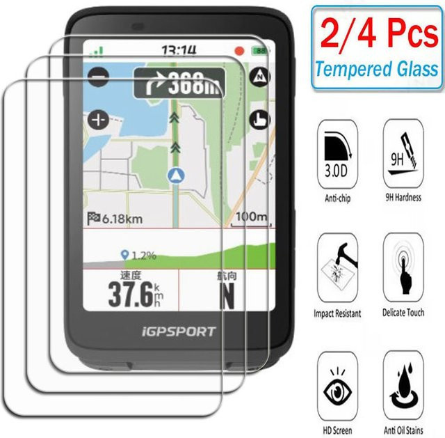 iGPSPORT 9H HD gehärtetes Glas Displayschutzfolie in Transparent für BiNavi iGS800 BSC200 BSC200s BSC300 BSC300T - Bild 1