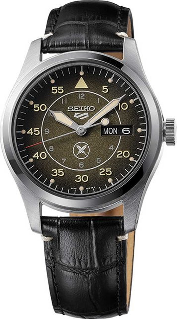 Seiko Armbanduhr Automatik, Edelstahl, Leder, 39 mm, Herren - Bild 1