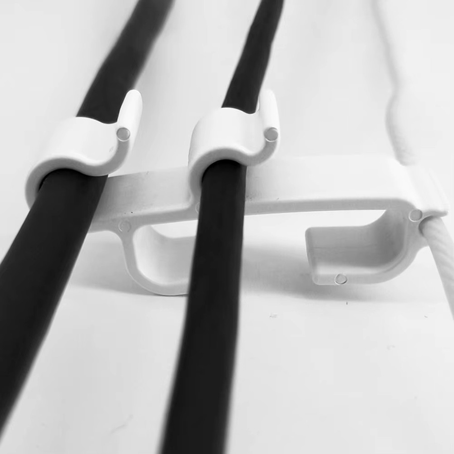 LAIMANEI Kabelclip in Weiß mit 3 Fächern als sturzsicherer Kabel-Organizer für Kopfhörerkabel und VR-Zubehör der Oculus Quest 2 oder Pico 3 VR-Headsets - Bild 2