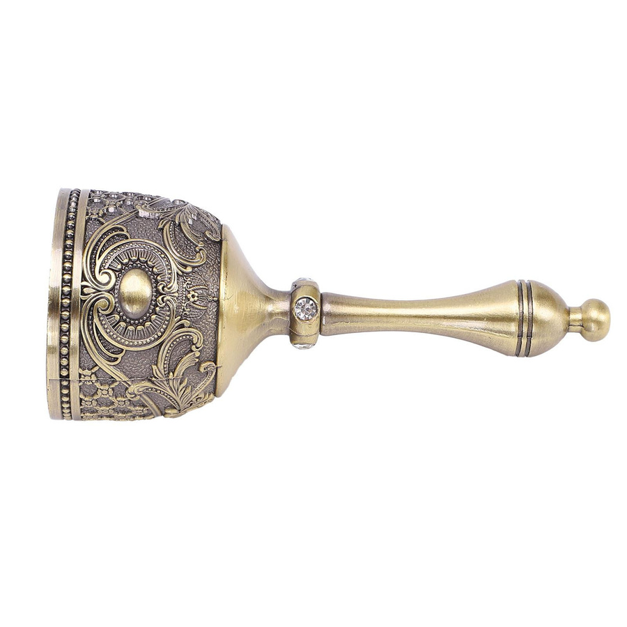 TOMTOP JMS Handglocke im Vintage Antik Stil aus Zinklegierung in Bronze und Gold für Tischdekoration, Schule oder Hochzeit - Bild 2