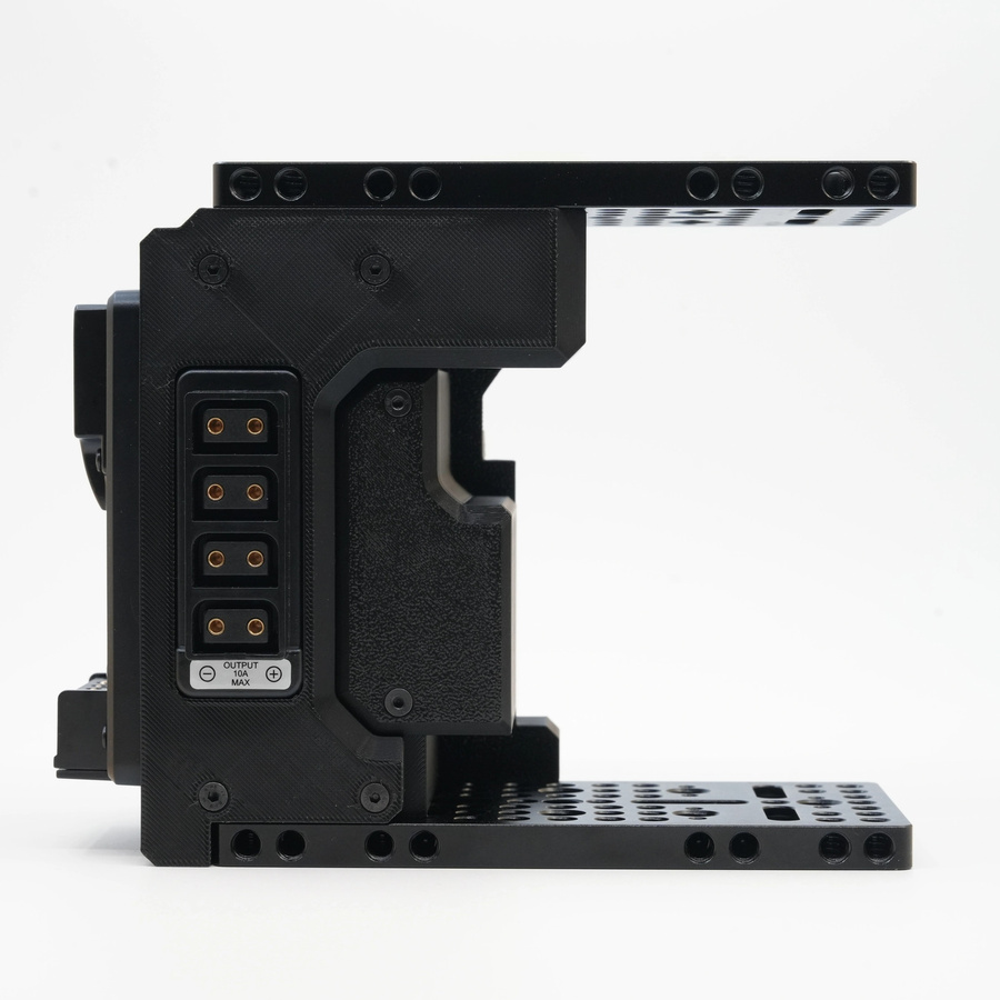 FusionRig Cineback Kamerakäfig-Erweiterungsmodul für Panasonic LUMIX S5M2 und S5M2X, kompatibel mit Tilta TAT50 und SmallRig 4023, Schwarz - Bild 3