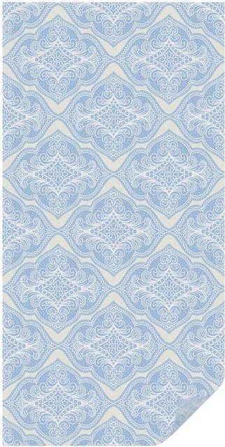 Tulup Fensterfolie Blumenschmuck in Blau, blickdichte Klebefolie für Fenster, B x H: 50 x 100 cm - Bild 1