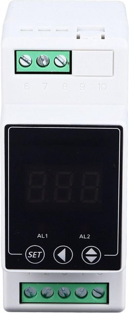 Digitaler Thermostat mit 2 Relais und zylindrischer Sonde für Heizung und Kühlung, Führungsschiene, Farbe: White - Bild 1