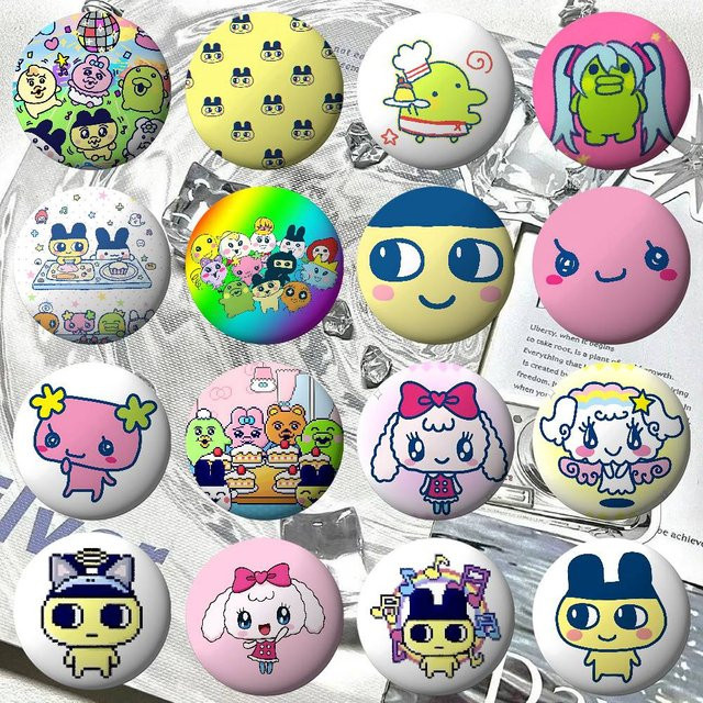 Kayou Anstecknadeln Tamagotchi Mametchi, Unisex - Bild 1
