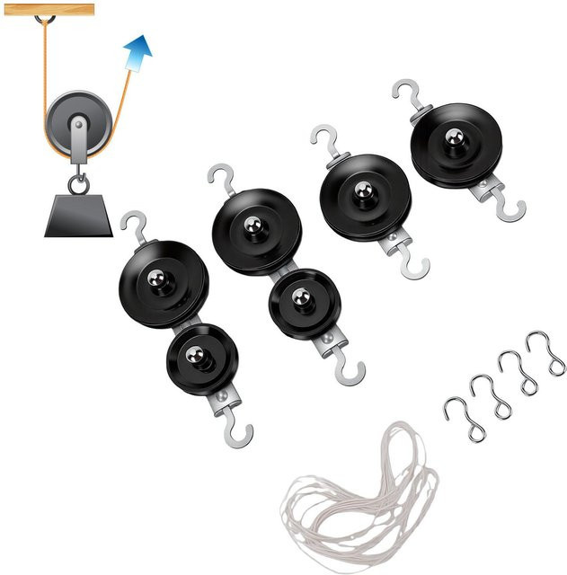 Igeteck Physikalisches Experiment Flaschenzug-Set, Schwarz - Bild 1