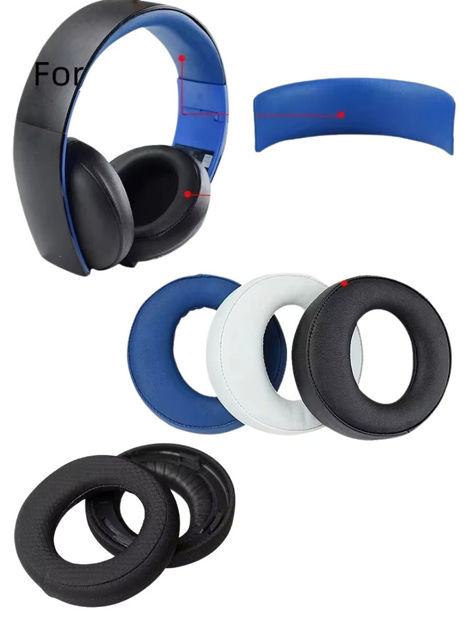 Sony Ersatz-Ohrpolster für PlayStation 4 und PlayStation 3 Stereo 7.1 Virtual Surround Kopfhörer in Gold und Schwarz - Bild 4