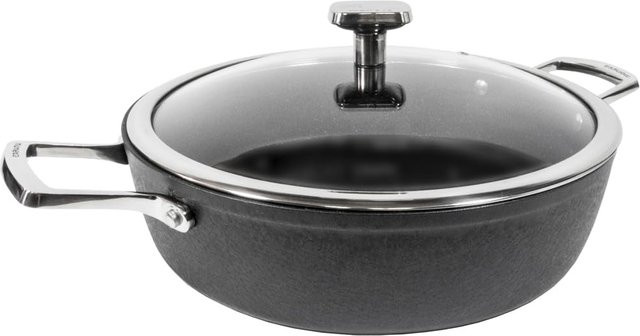 Moneta Armonia Topf mit Glasdeckel Schwarz, Induktionsgeeignet, Hergestellt in Italien - Bild 1
