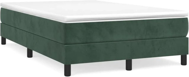 vidaXL Boxspringbett aus Samt in Grün, B/T: 120 x 200 cm - Bild 1