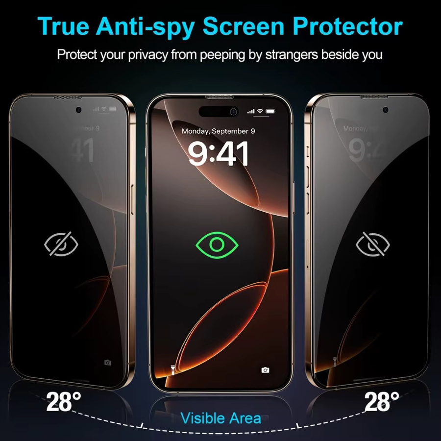 NNBILI 3er-Set Displayschutz aus gehärtetem Glas für iPhone 17 16 15 14 13 12 11 Pro Max und 17e, transparent - Bild 2
