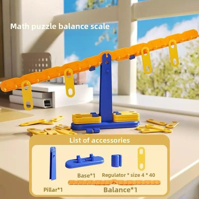 Linyi toy Montessori Waage Spielset licht grau - Bild 1