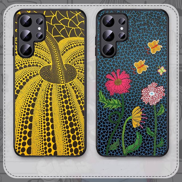 Handyhülle Kürbis Yayoi Kusama Design für Samsung Galaxy S24 FE S25 Ultra S23 S22 S21 S20 Plus Lite 5G in Multicolour - Bild 1
