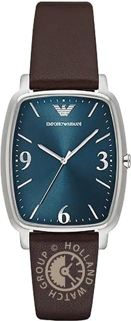 Emporio Armani Armbanduhr, Quarz, Leder, Blau, Damen - Bild 1