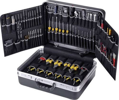 Bernstein Tools BOSS 6500 Elektriker Werkzeugkoffer 112-teilig, schwarz, wasserdicht, B/T/H: 41,0 x 49,0 x 19,0 cm - Bild 1