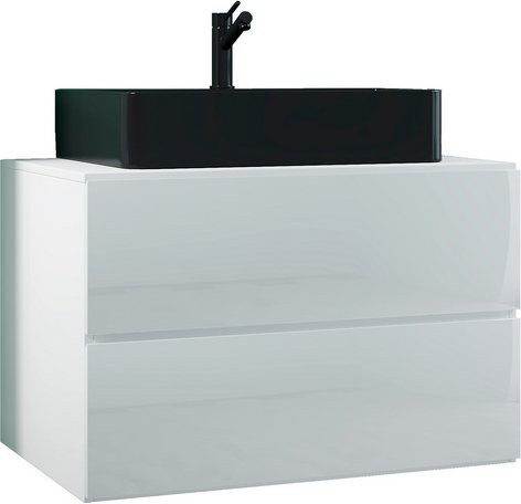 VCM Waschplatz-Set Lendas in Weiß, 2-teilig mit Unterschrank und Waschbecken, Breite: 80 cm - Bild 1