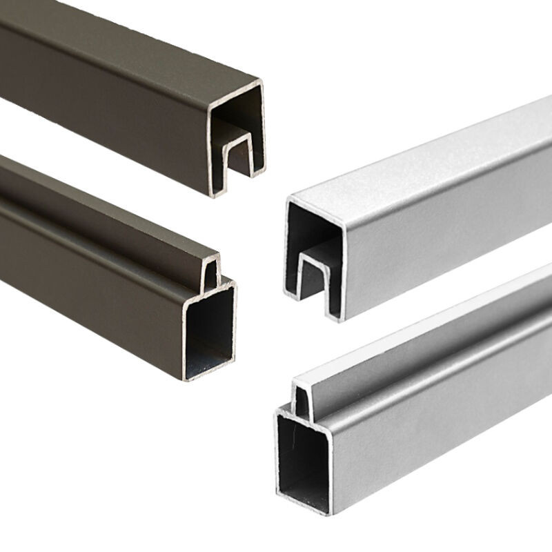 ECOSTECK Abschlussleisten-Set für Sichtschutzzaun aus Aluminium in Anthrazit, Höhe: 90 cm - Bild 1