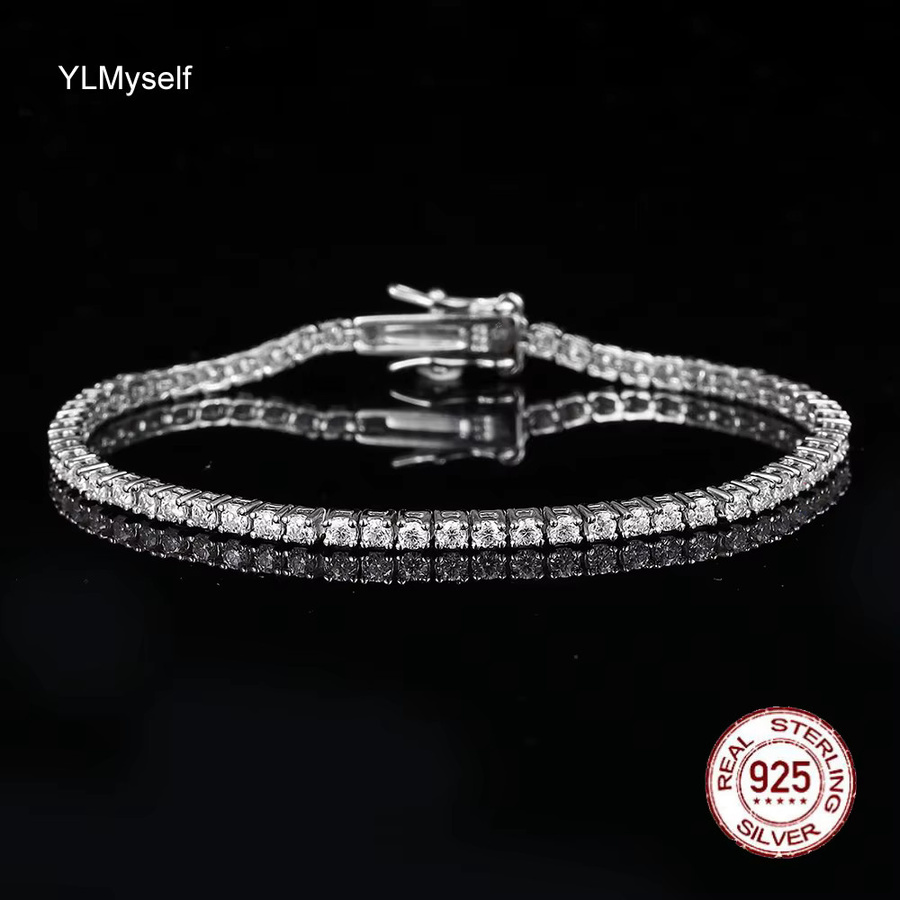 YLMyself Tennis-Armband, 925 Silber, Zirkonia, Damen - Bild 2