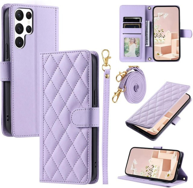 Samsung Umhängeband-Hülle für Galaxy S25 Ultra S24 S23 S22 S21 S20 Plus FE A54 A53 A52S A52 A34 A33 A25 A24 A23 5G 4G in Purple - Bild 1