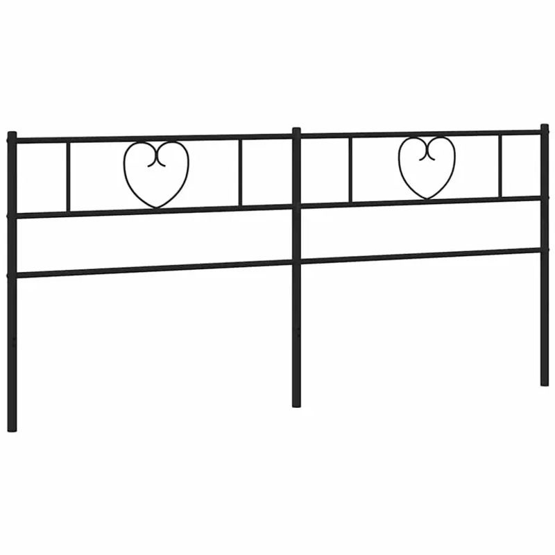 Vidaxl Metall-Kopfteil in Schwarz im klassischen Design, Breite: 193 cm - Bild 2