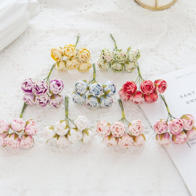 Künstliche Mini Rosen aus Schaum von smr in Tiefrosa für Hochzeiten, Weihnachten und Dekorationen - Bild 1