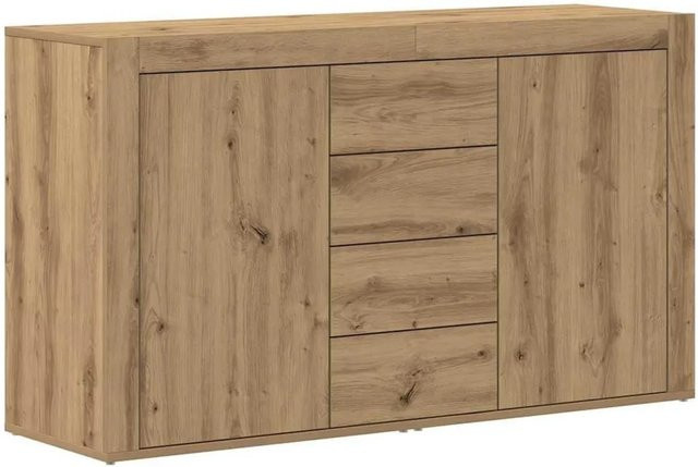 vidaXL Sideboard Artisan-Eiche in Braun, B/T/H: 120 x 36 x 69 cm - Bild 1