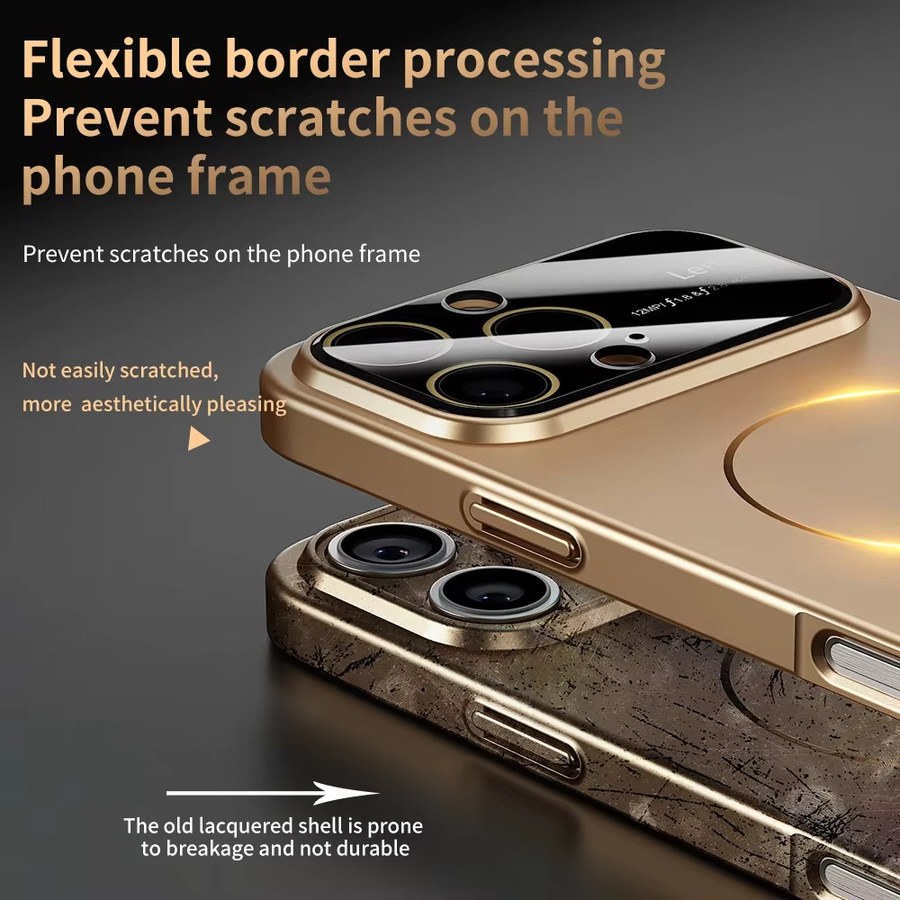 Stoßfeste MagSafe iPhone Hülle aus hartem PC mit Kameraschutz in Weiß für iPhone 17 Pro Max, 16, 15, 14 und 13 Pro Max - Bild 5