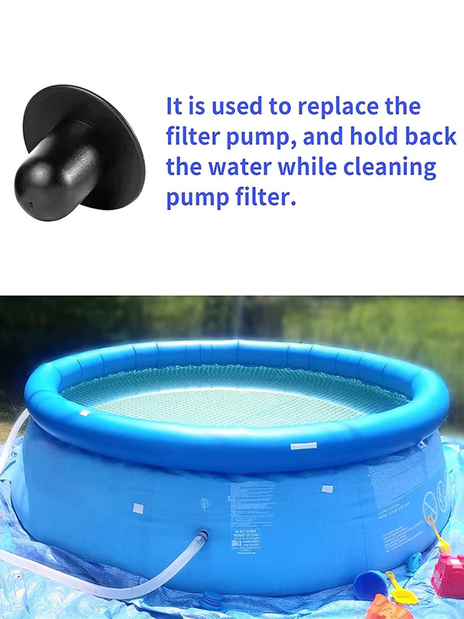 Intex Schwimmbad Wandstopfen Ersatzset, Wanddurchlass und Ablaufstopfen in Schwarz - Bild 5