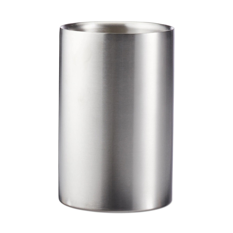 Relaxdays Flaschenkühler Edelstahl Silber doppelwandig Höhe: 18 cm, Durchmesser: 12 cm - Bild 2