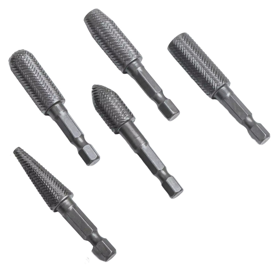 DAZZLEEX 5er Set Hex Schaft Rotary Stahl Datei Bohrer Bits zum Schleifen, Gravieren und Vergrößern von Löchern - Bild 3