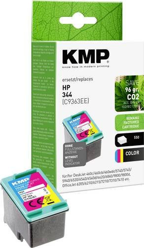 KMP Tintenpatronen Set kompatibel mit HP 344 und C9363EE in Cyan, Magenta und Gelb - Bild 1