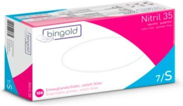 BINGOLD Nitril Einweghandschuhe, violettblau, 100 Stück - Bild 1