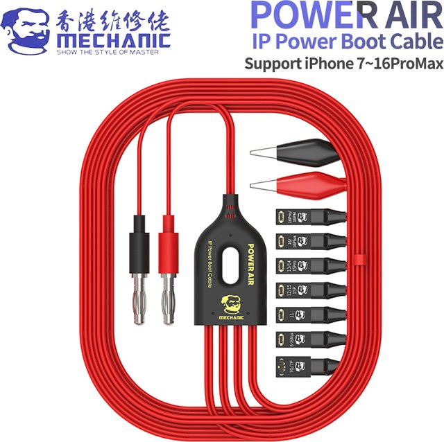 Mechanic Power Air Boot Kabel Rot für iPhone 7 bis 16 Pro Max zur Motherboard Reparatur und Stromtest - Bild 1
