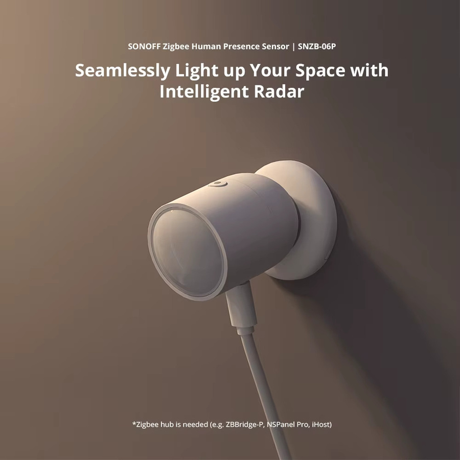 SONOFF SNZB-06P Zigbee Präsenzsensor mit Mikrowellen-Radar-Erkennung und PIR-Detektor in Weiß - Bild 2