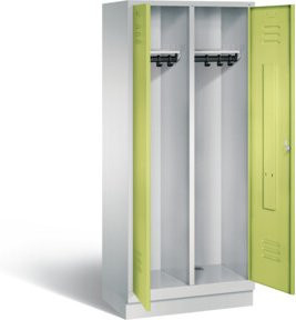 C+P Spind Classic mit Türen, Korpus Lichtgrau und Front Viridingrün, H x B x T: 180 x 81 x 50 cm - Bild 1