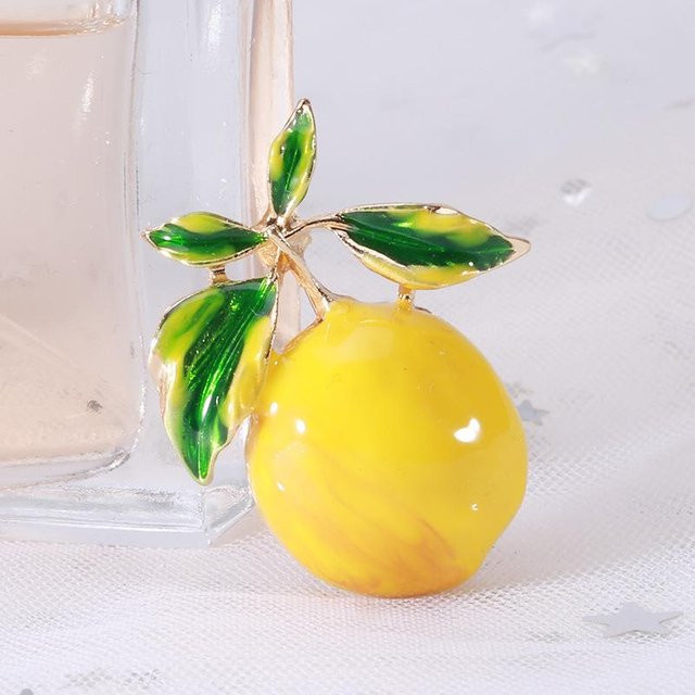 YIRAN Jewelry Anstecknadel Zitrone, Gelb, Damen - Bild 1
