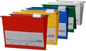 Eichner PVC-Hängemappe Platin Lineseitlich offen, Multicolor, 10 Stück - Bild 1