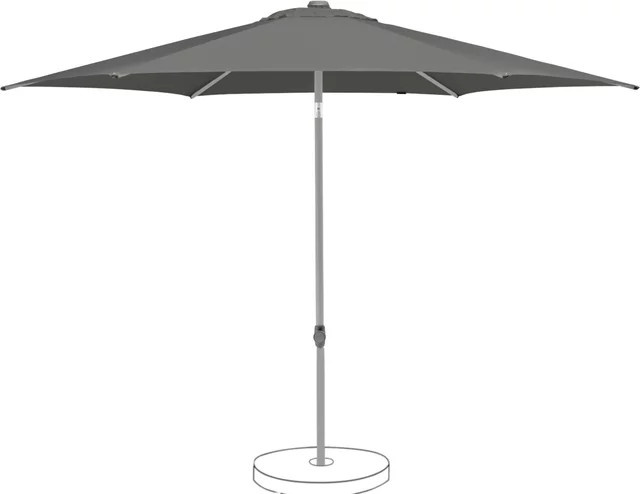 Suncomfort by Glatz Marktschirm Pop Up in Grau mit Aluminiumgestell und Polyester-Gewebe, Durchmesser: 250 cm, Höhe: 239 cm - Bild 1