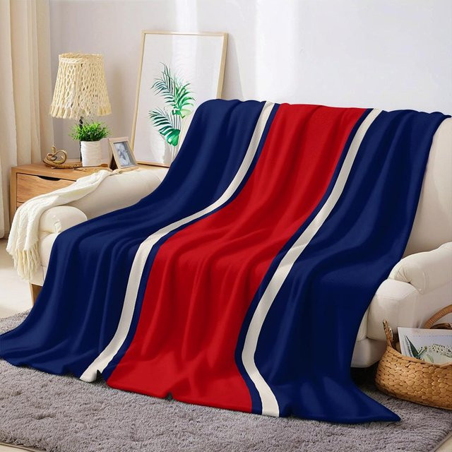JMG Household Supplies Flanelldecke Maritim Gestreift in Blau, Weich und Warm, B/B: 150 x 200 cm - Bild 1